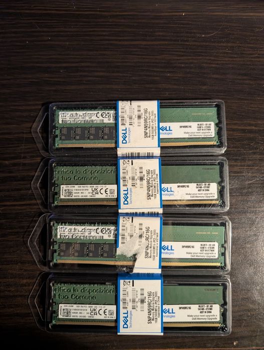 4 kości 1x 16gb DDR5 5600mhz