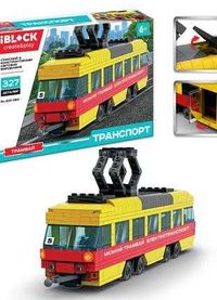 транспорт конструктор iblock трамвай pl-921-380 921-381