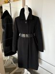 Czarny elegancki plaszcz klasyczny , ponadczasowy rozm 40/42