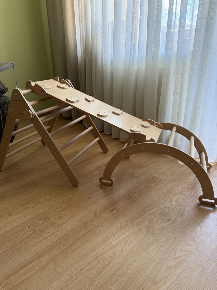 Дитячий ігровий комплекс монтесорі ( гірка, трикутник,дуга)