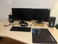 Zestaw komputerowy, dwa monitory, klawiatura gamingowa i5, 16GB RAM