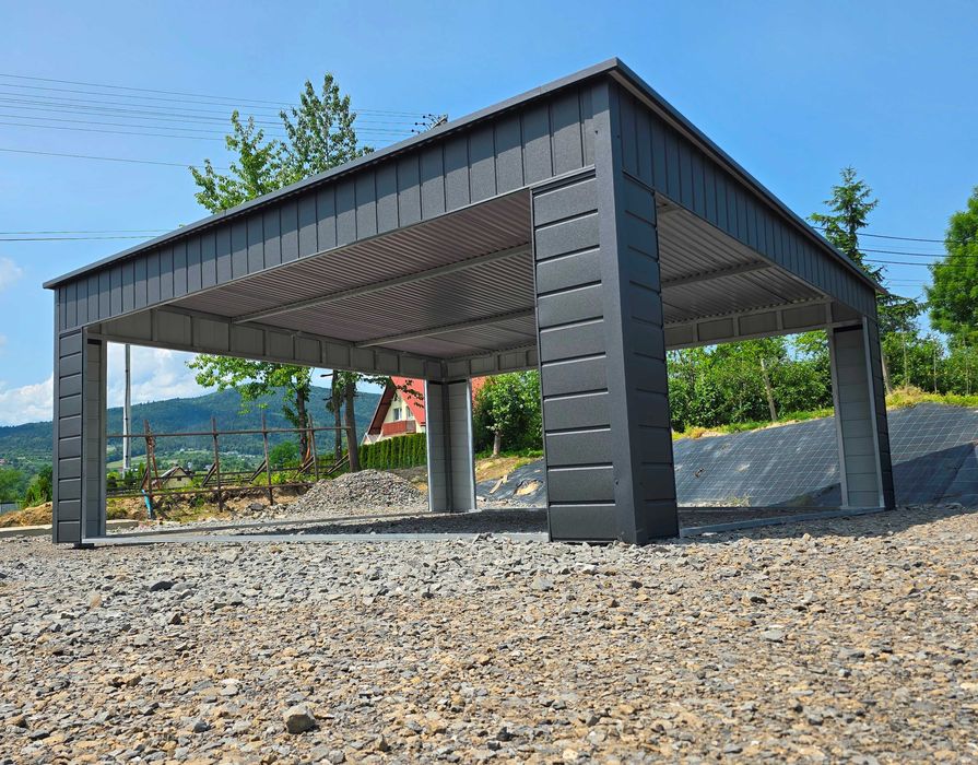 Nowoczesna Wiata - CARPORT z Pomieszczeniem Gospodarczym