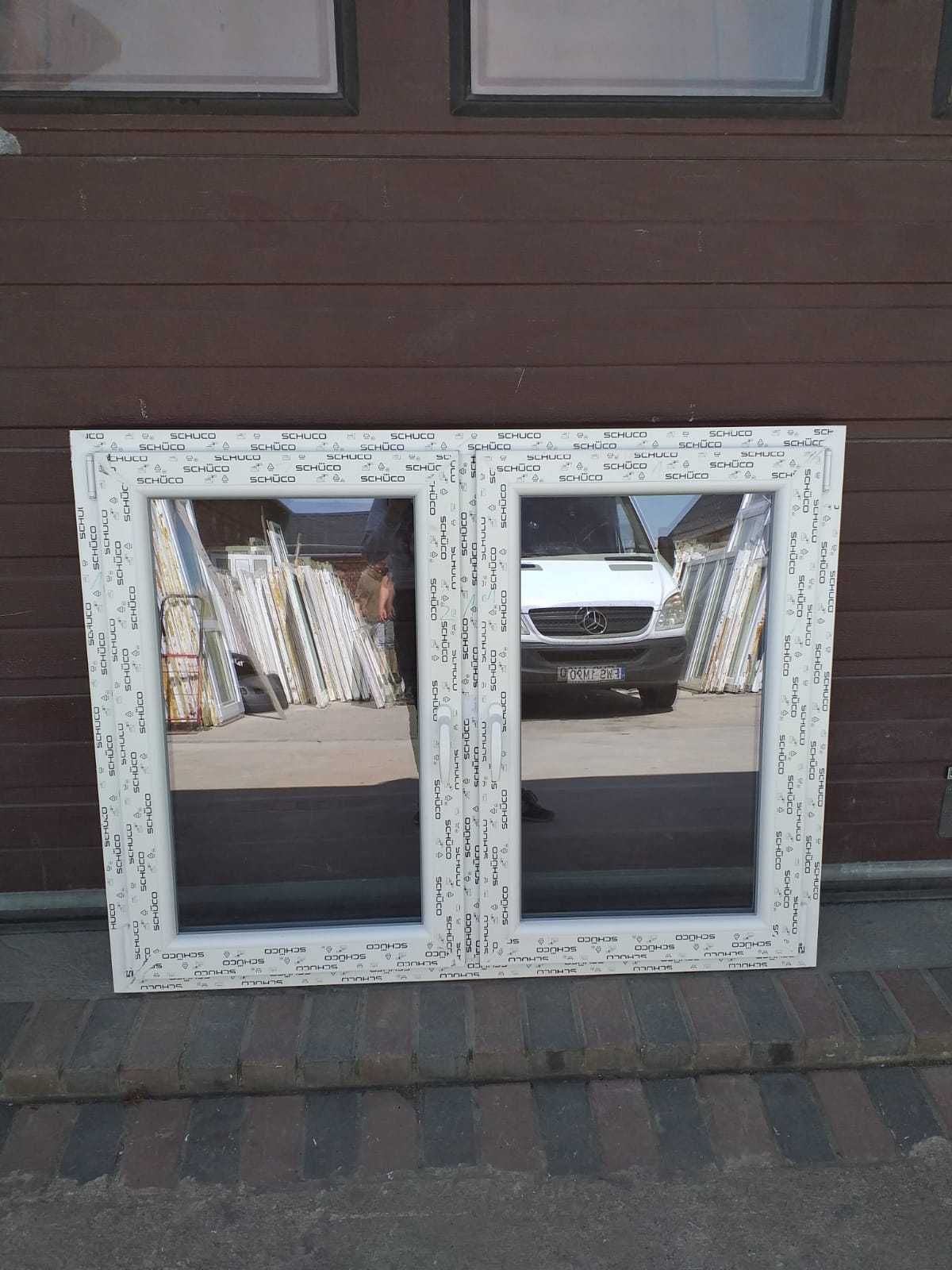 Nowe okno dwuskrzydłowe Schuco 144x111 pcv DOWÓZ CAŁY KRAJ