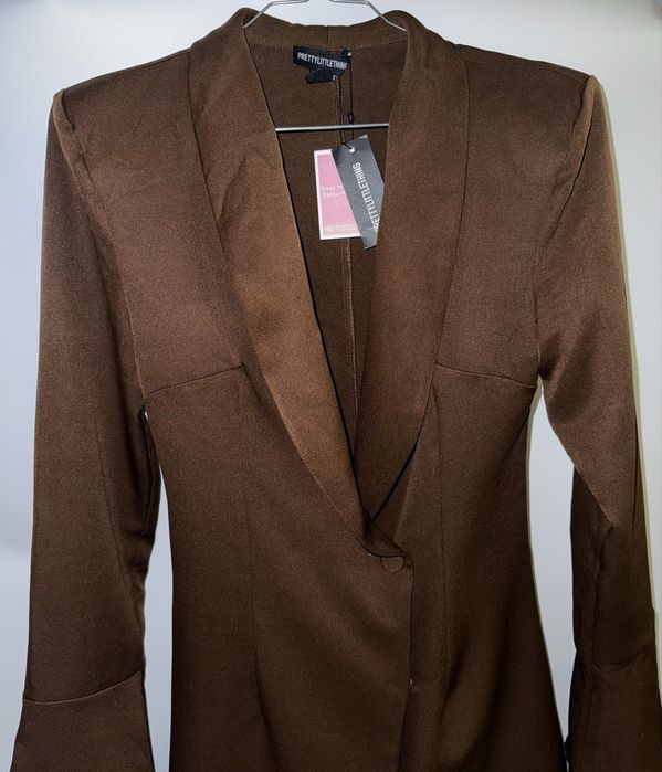 Сукня блейзер піджак коричнева щоколадна хс