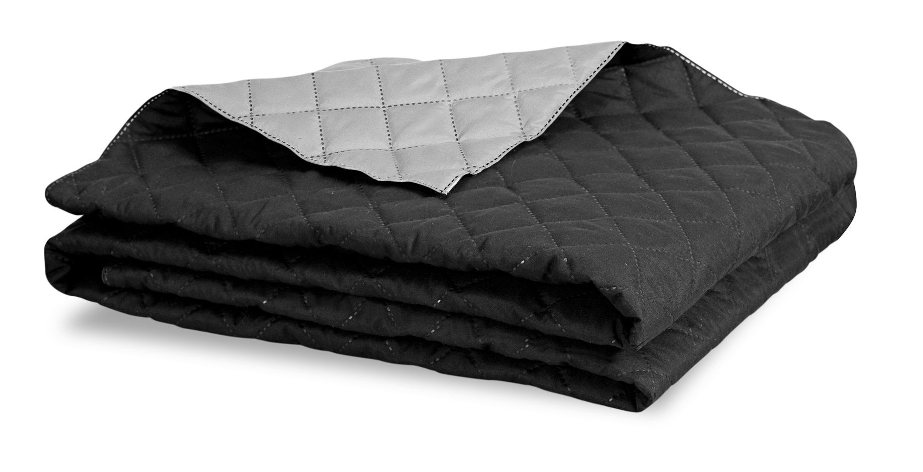 Narzuta na łóżko pikowana ultradźwiękowo 160x200 cm szaro-czarna
