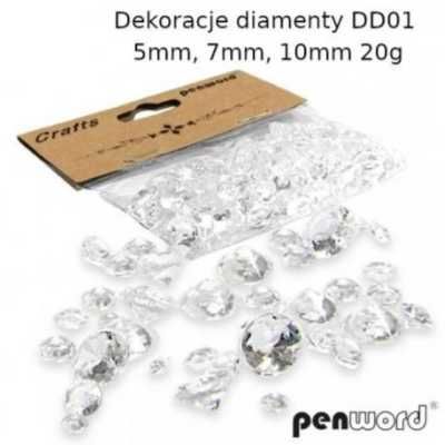 Dekoracyjne diamenty 5 - 10mm 20g