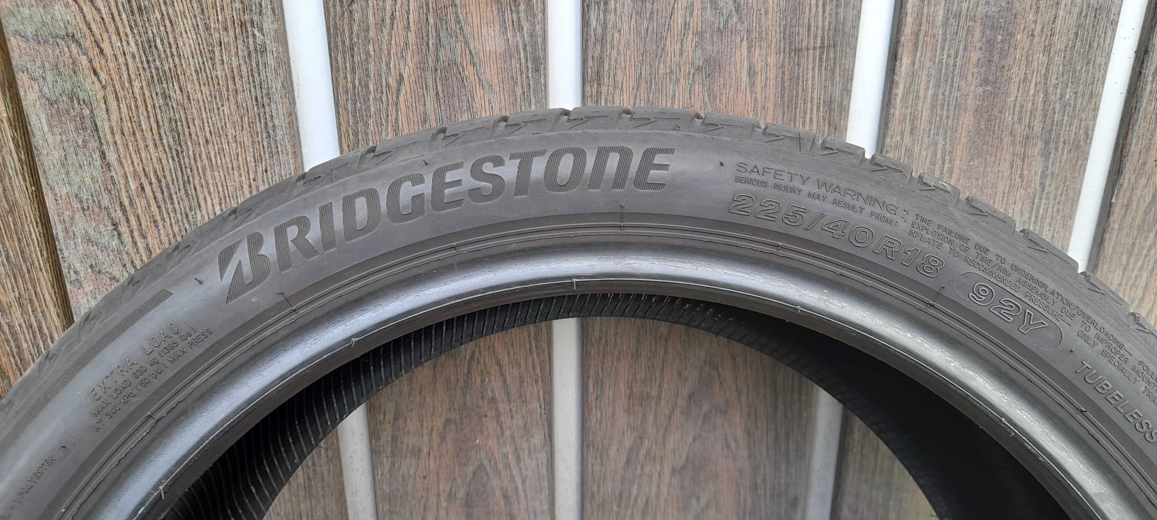 Opony letnie Bridgestone  225/40 R18  92Y  XL