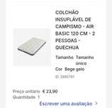 Colchão insuflável Air Basic 2 pessoas