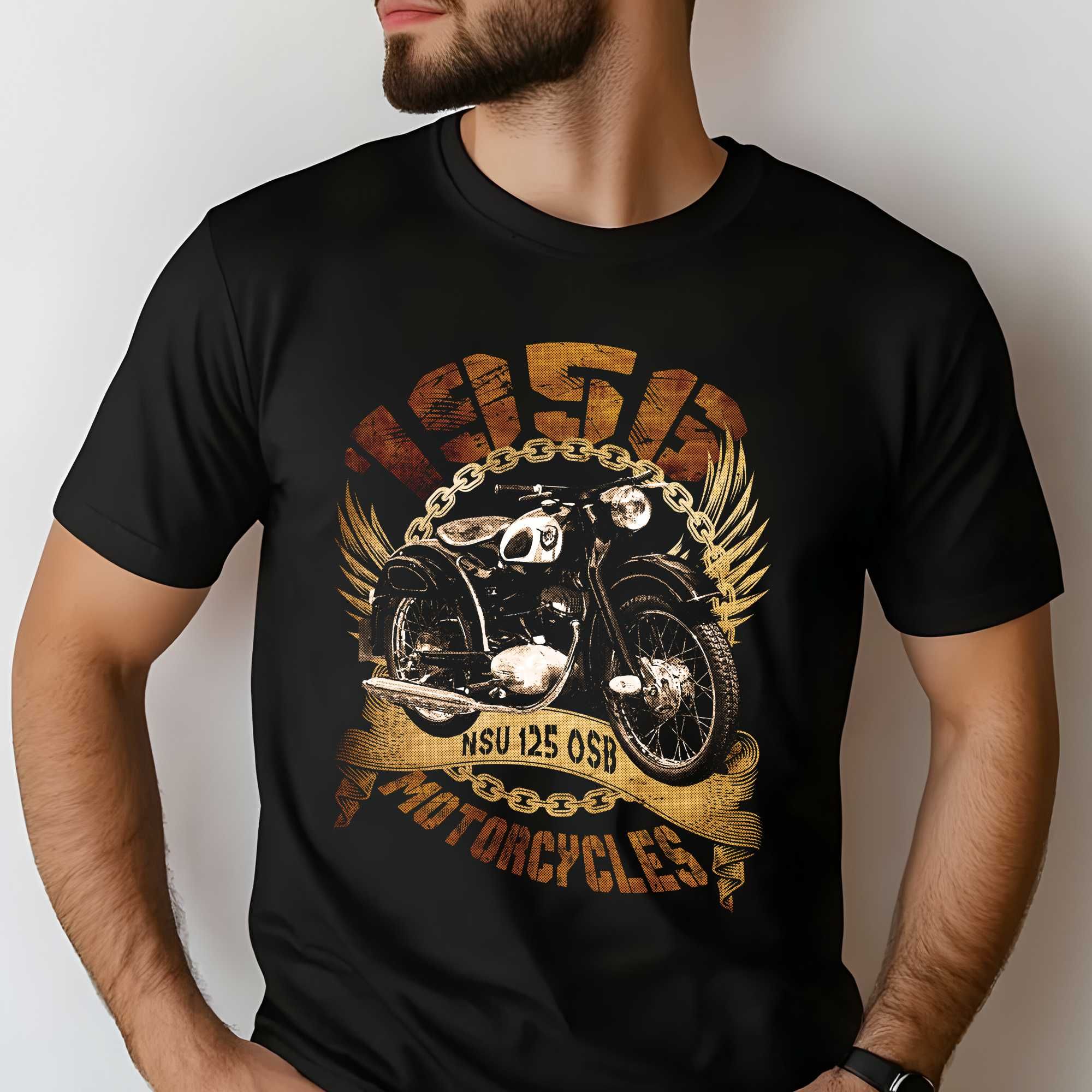 Koszulka Motor – Stary Motocykl w Pięknym Klasycznym Stylu