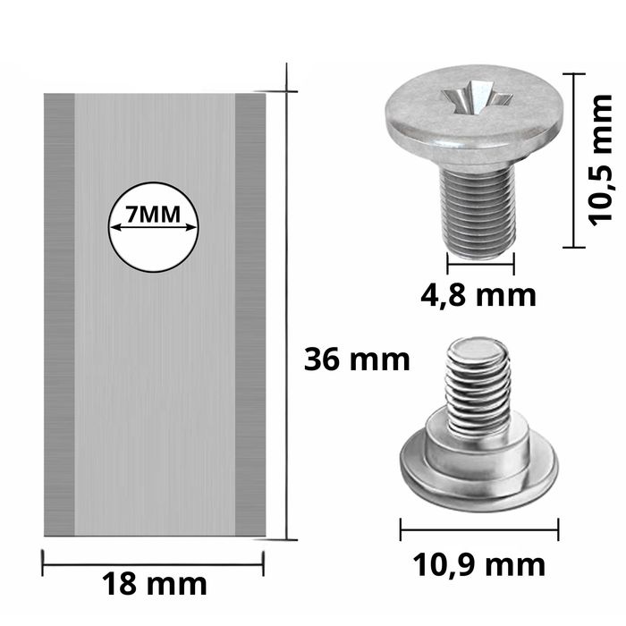 30x Nożyki Ostrza do Kosiarki Robota Koszącego PARKSIDE Lidl Śruby M5