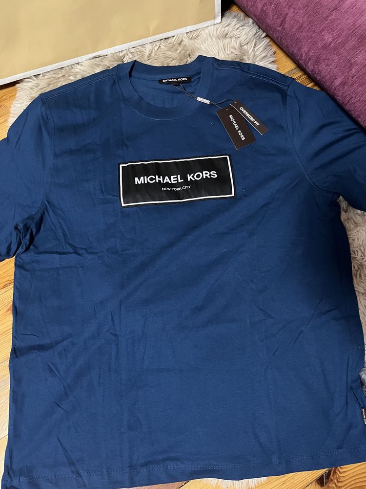 Michael Kors koszulka t-shirt logowany z logo r M L oversized fit