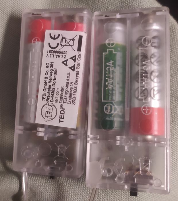 Lampki LED, kule, dwa zestawy, 10xled i 8xled