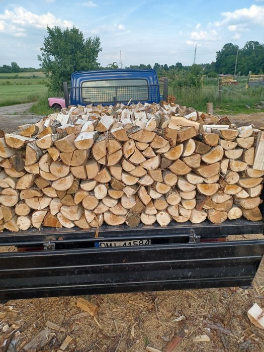 Drewno drzewo opałowe kominkowe dąb olcha brzoza sosna transport