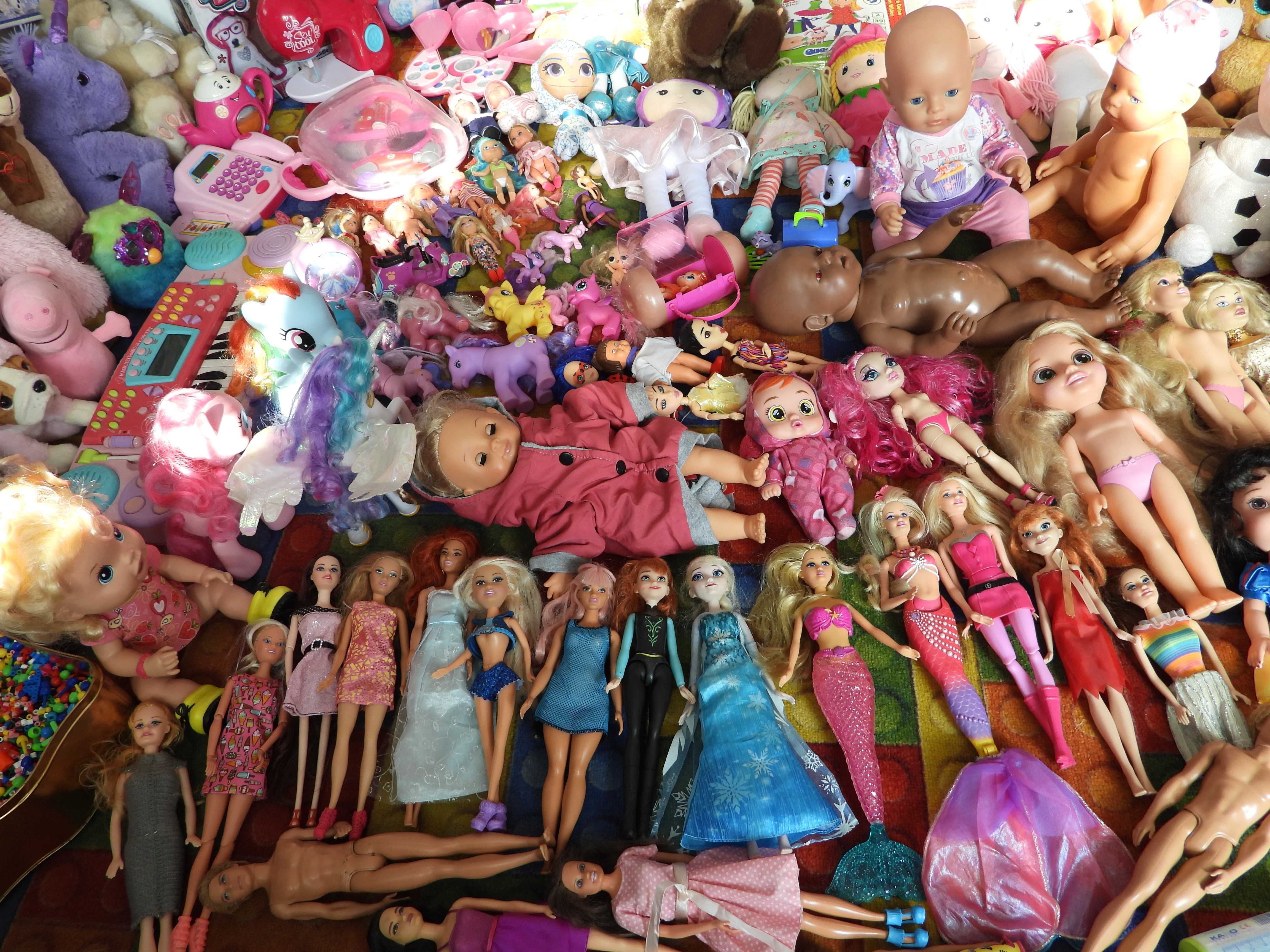 Wielka Paka zabawek, 135 szt, bobasy, Barbie, interaktywne edukacyjne