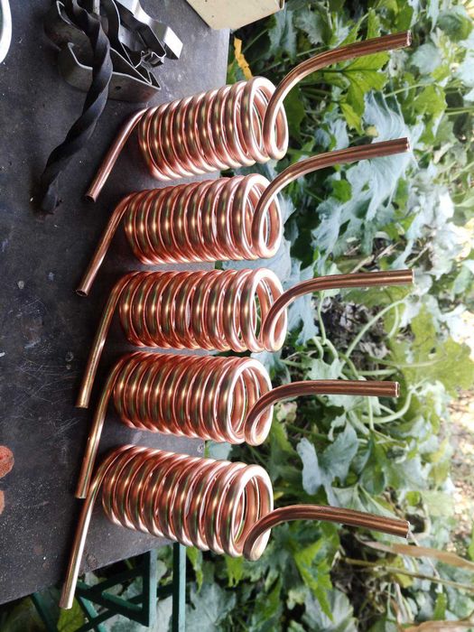 Охладитель (нерж, медь, латунь) для дистиллятор (холодильник змеевик