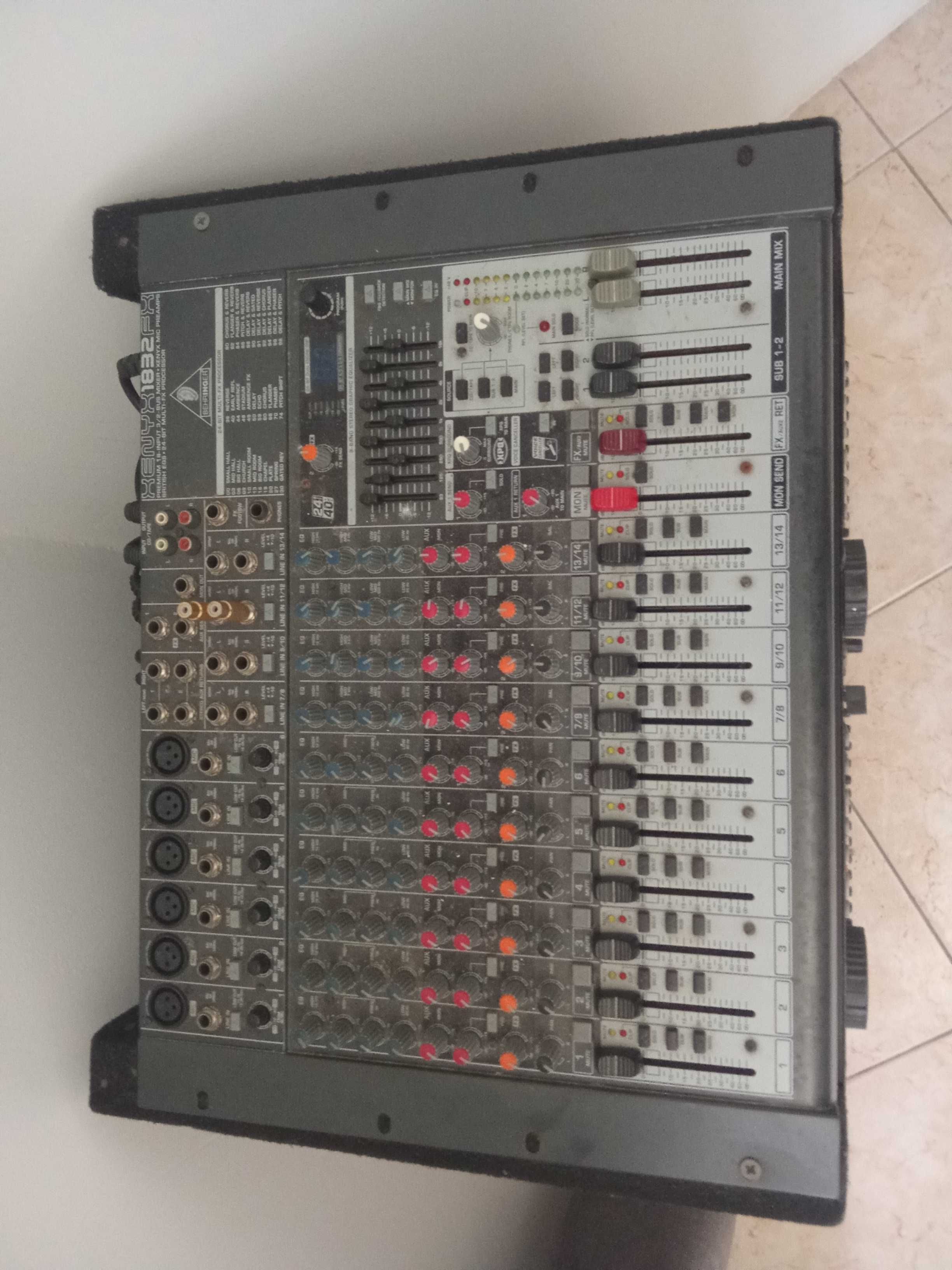 Mesa de som,e duas colunas
