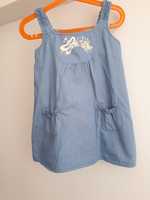 Sukienka dla dziewczynki 5-10-15 niebieska rozmiar 86