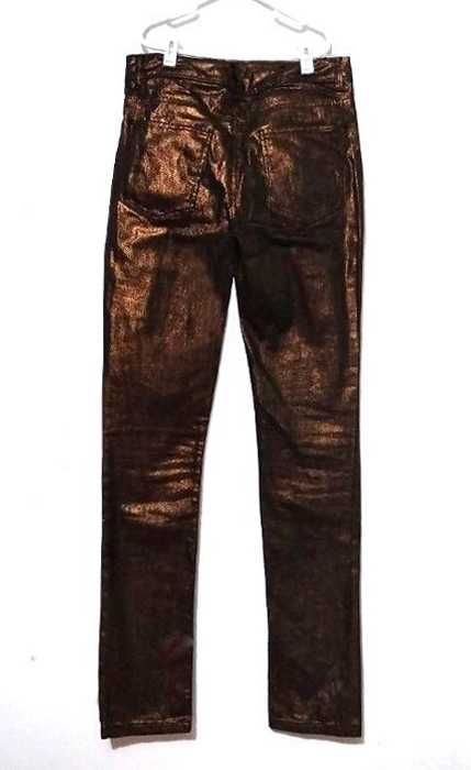 Брюки H&M Divided стрейч блестящие золотые бронзовые металлик штаны