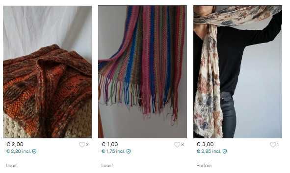 Cachecóis diversos desde 1€