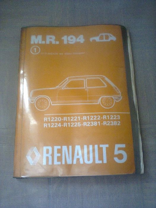 manual renault 4 - 5 - 9 - 11 - 12 - 18 para colecionadores