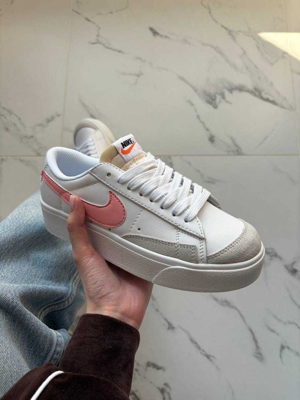 Кросівки Nike Blazer Low Platform Pink/White premium