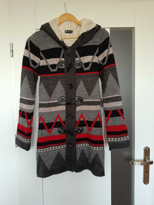 Sweter wełniany góralski vintage 38