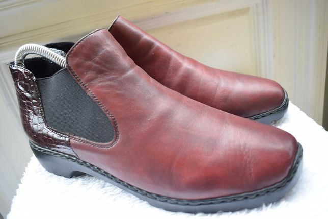 кожаные ботинки челси еврозима туфли мокасины Rieker р.40  26 см