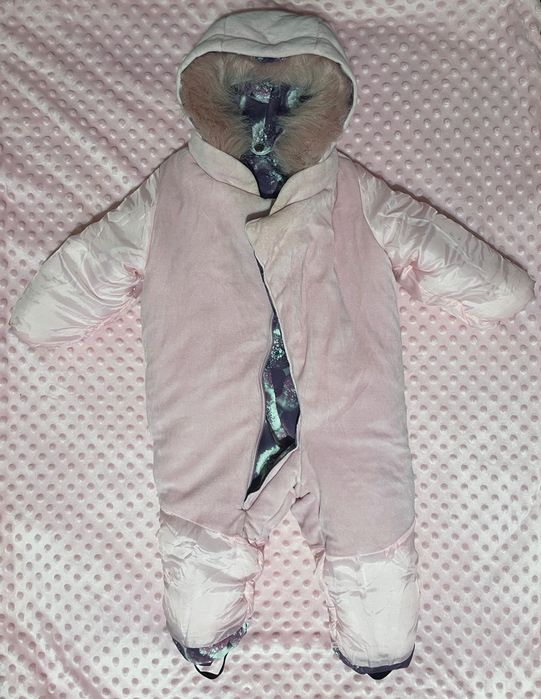 Красивий зимовий термокомбінезон Lenne Baby 74см на дівчинку.