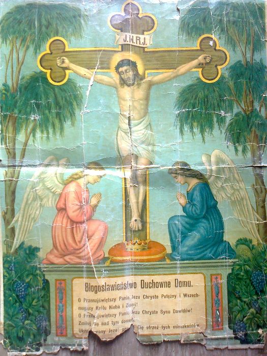 obraz stary Blogoslawienstwo Duchowe Domu unikat starocie