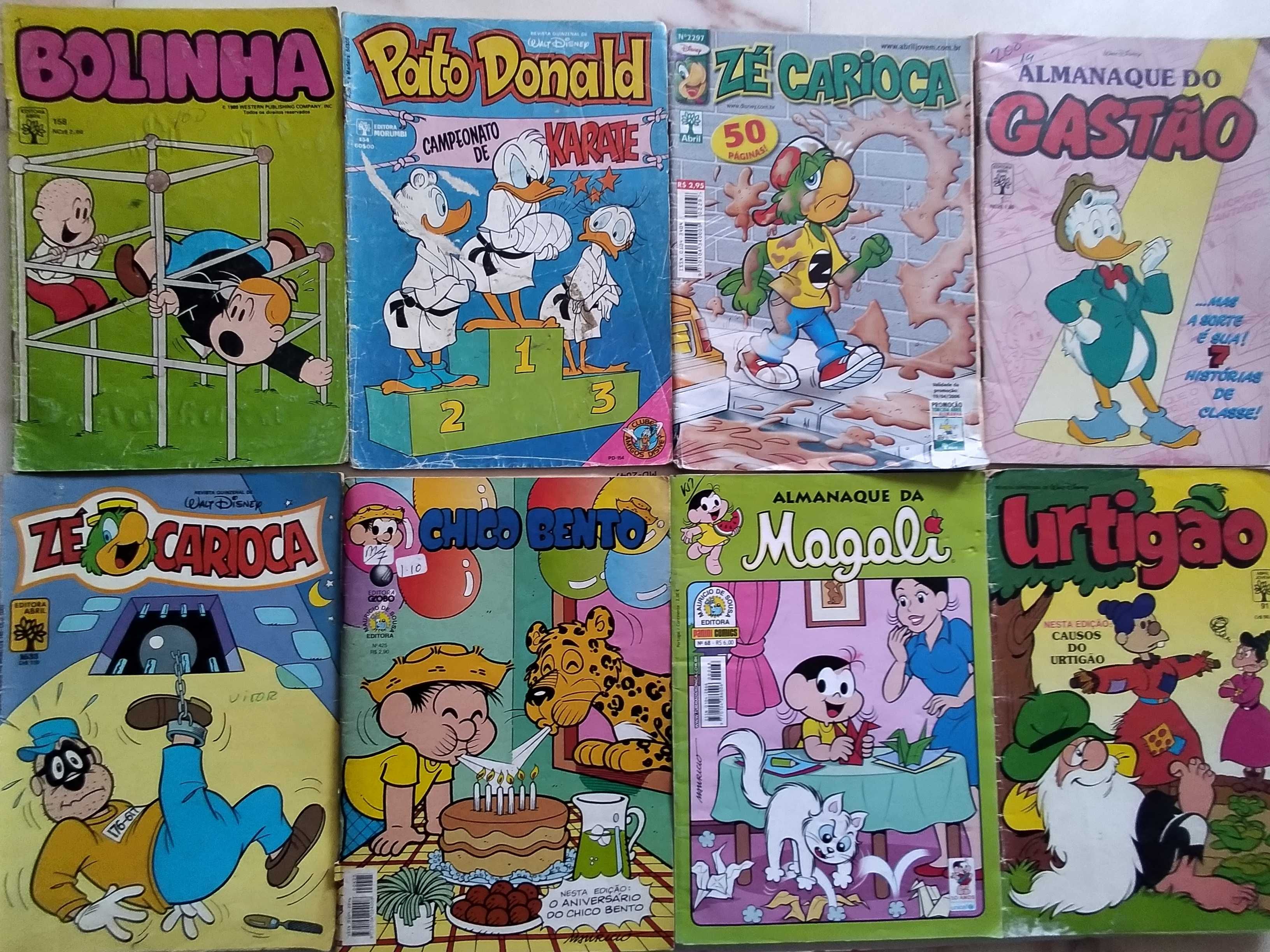 Livros de BD - Cascão, Turma da Mónica, Pato Donald, Zé Carioca...