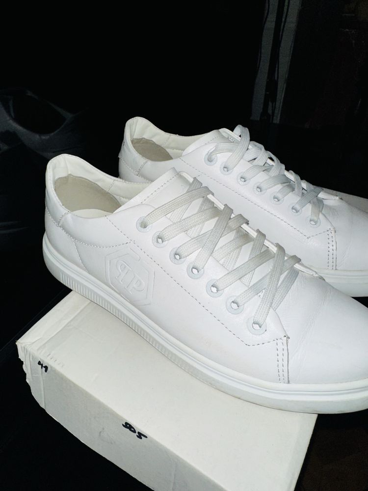 Кожаные мужские кеды Philipp Plein