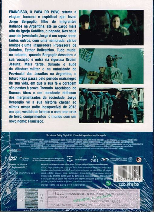Mini Série em DVD: FRANCISCO O PAPA DO POVO - NOVO! Selado! Original!