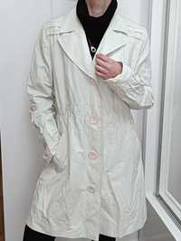 Płaszcz damski jesienny H&M beżowy szlafrokowy kremowy 40 L