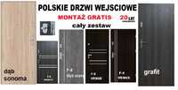 Drzwi z MONTAŻEM,wewnątrzklatkowe-zewnętrzne,WEJŚCIOWE do mieszkania