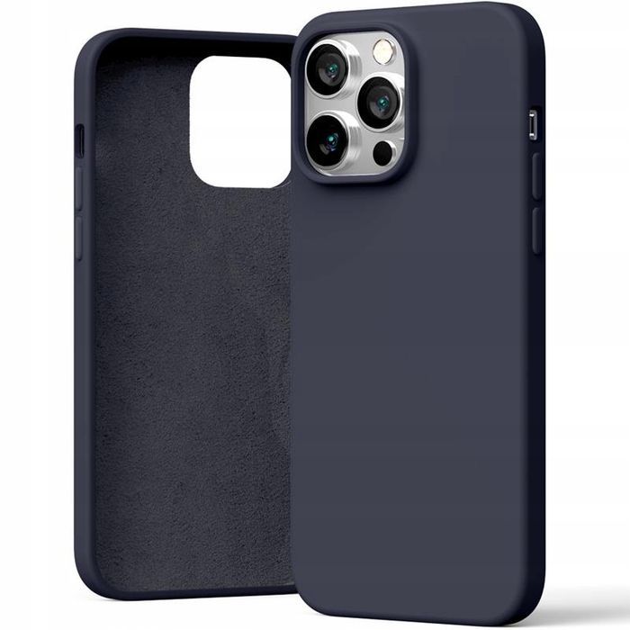 Etui do iPhone 15 Pro Max Mercury Silicone granatowe