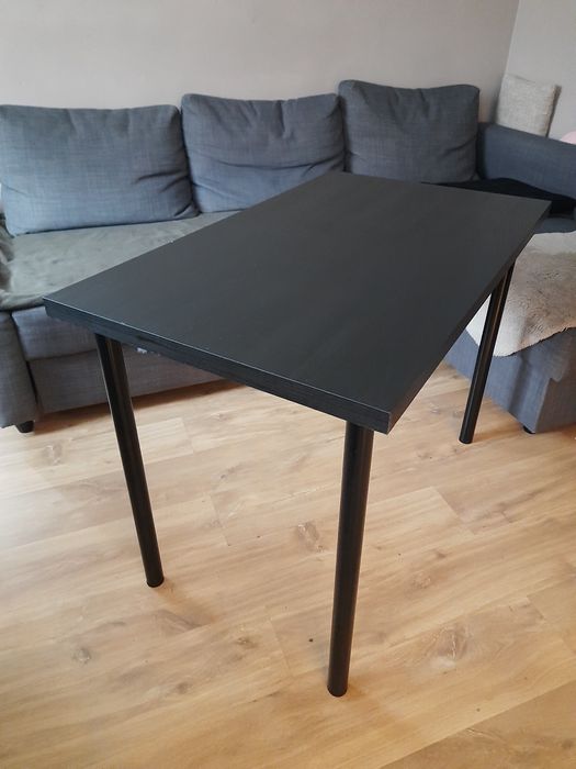 Stół czarny IKEA 100x60cm Linnmon / Adils