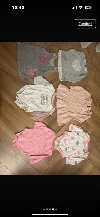 Paka ubrań dla dziewczynki 62/68