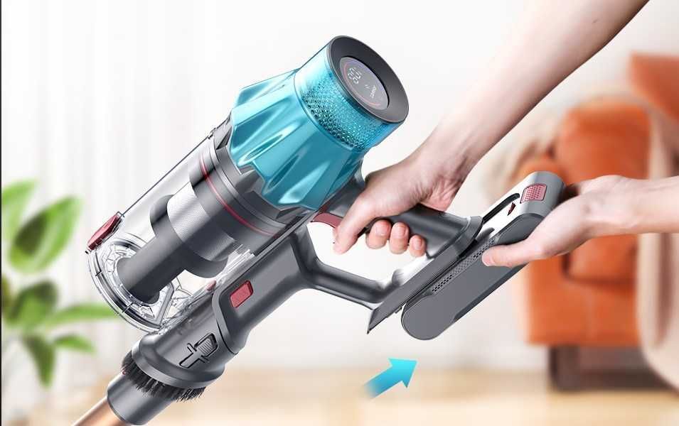 Odkurzacz Laresar V7 550W 45KPA LED HEPA bezprzewodowy pionowy stojący