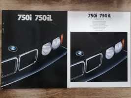 Prospekt BMW 7 E32  750i, 750iL + paleta kolorów