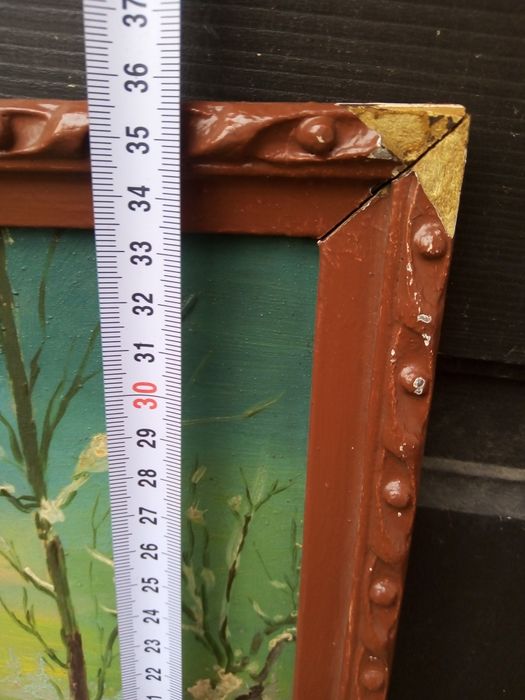 Uroczy obraz olejny zima