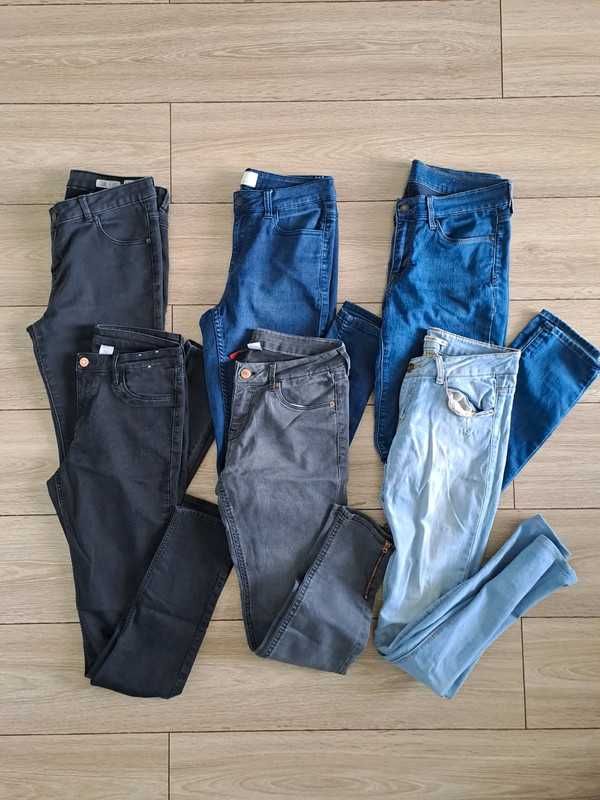 zestaw spodni jeans M/L