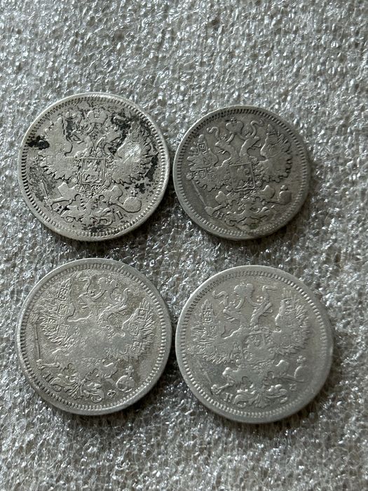 Монети срібні царьскоіі росіі