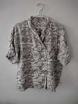 Koszula palmy beżowa biała vintage oversize m 38