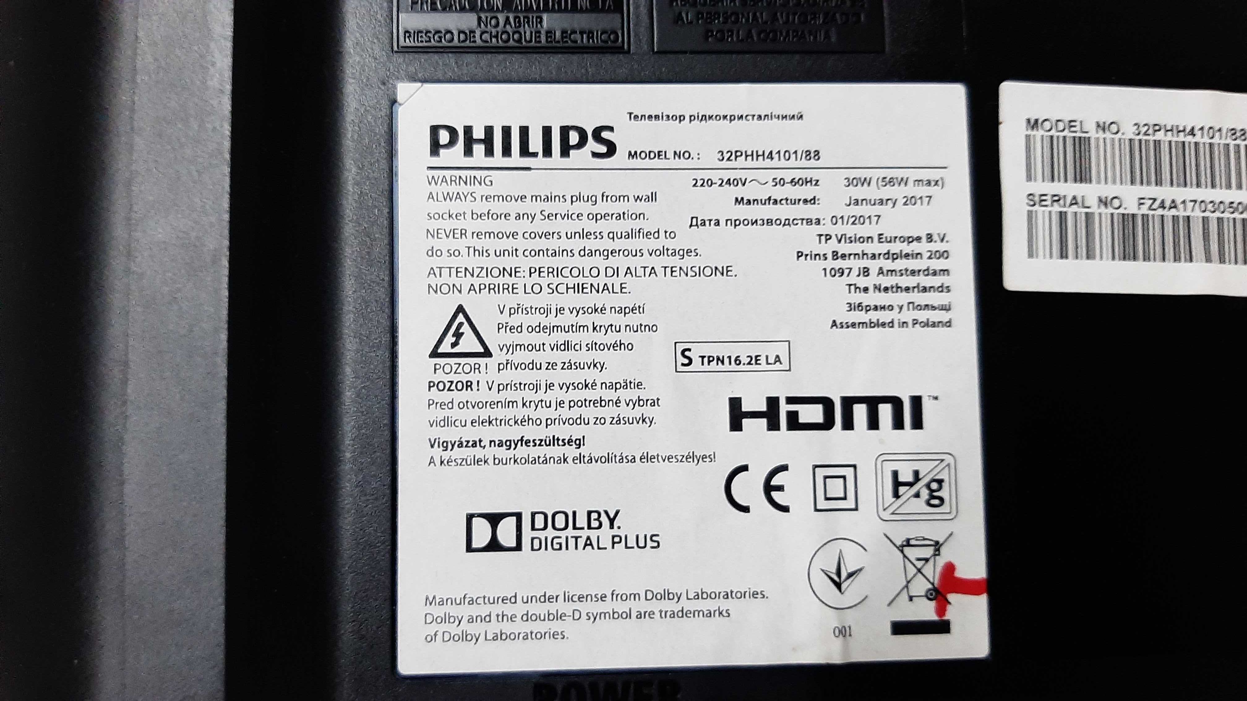 T-con Philips 32PHH4101/88