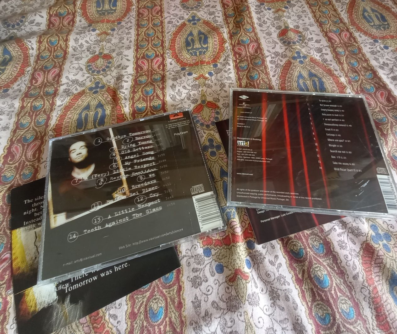 Dois cd's Silence 4 e DVD concerto no Coliseu entrego em Leiria