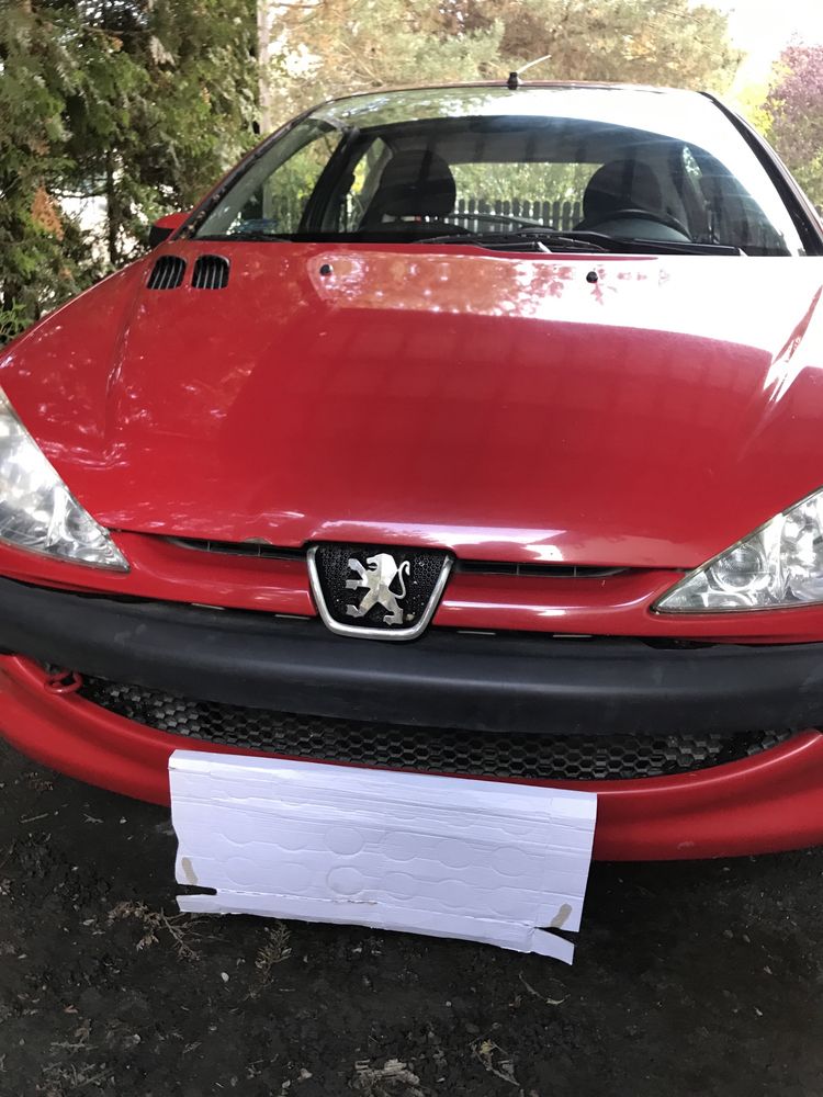 Peugeot 206, czerwony 2006