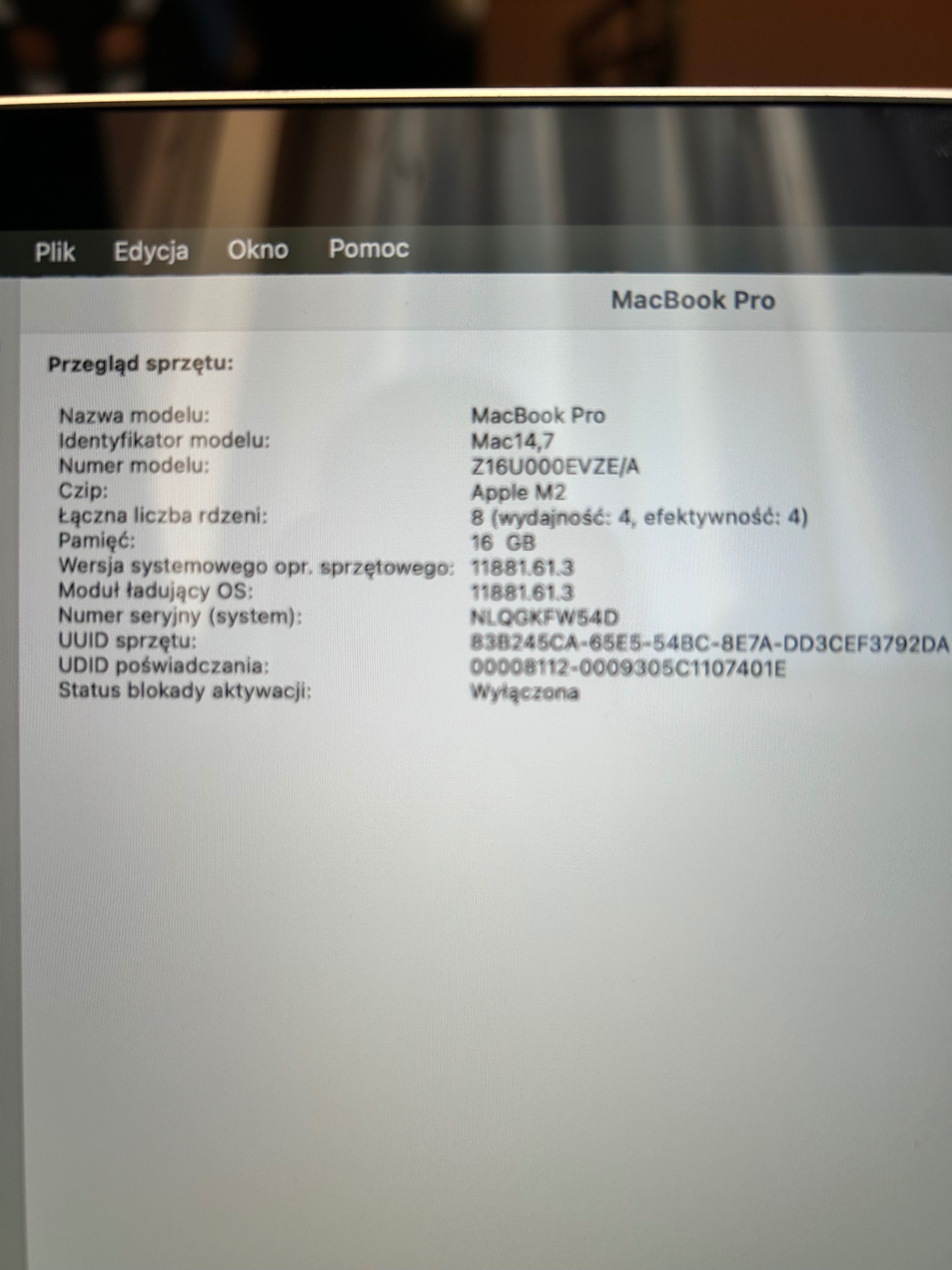 MacBook Pro M2 16GB RAM 512GB SSD Bateria 94%
