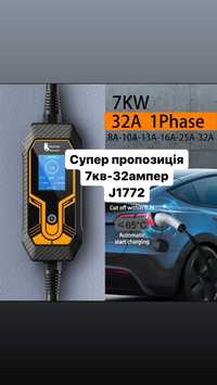 (32ам -7кв )Зарядка для електроавтомобілі Tesla электромобиля теслы