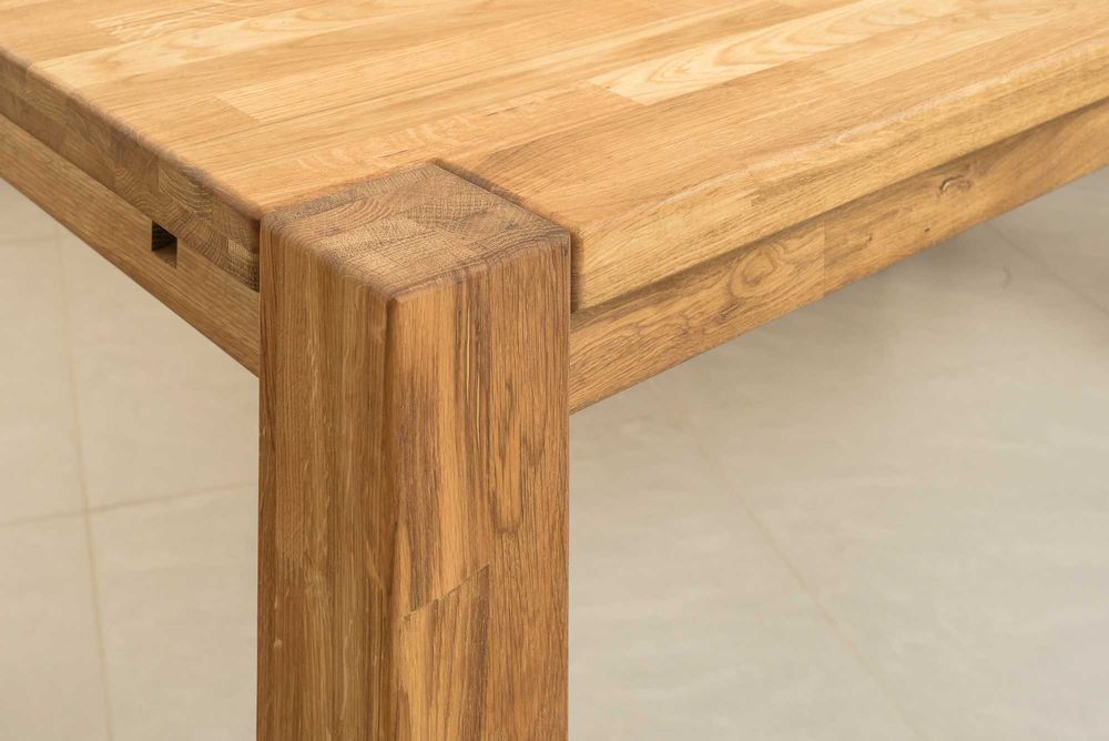 Stół prostokątny lity dębowy olejowany 140x90xh 75cm