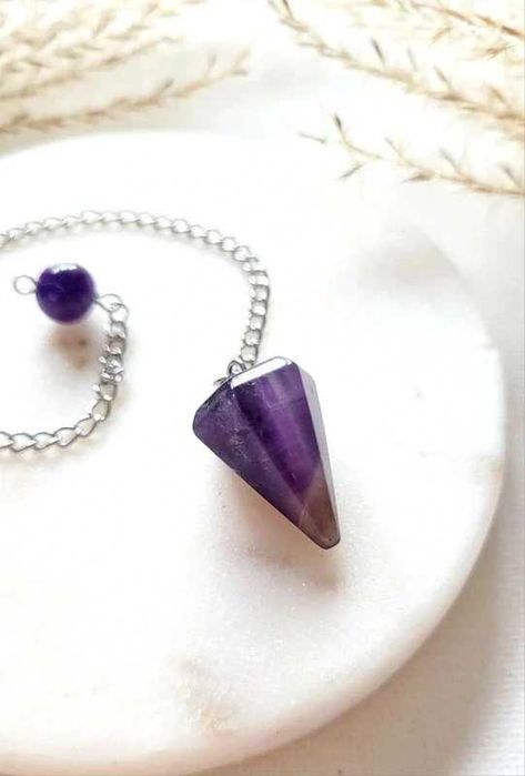 Ochronne, nowe wahadełko z naturalnego ametystu - kamień intuicji